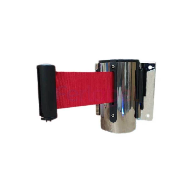 SUPPORTO A MURO COLORE NICKEL CON CINTA ROSSA mt 2