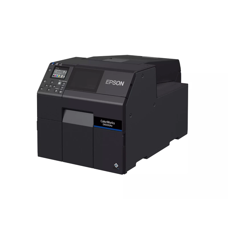 Stampante per etichette a colori Epson ColorWorks D6000, tecnologia dye-ink, alta qualità di stampa.
