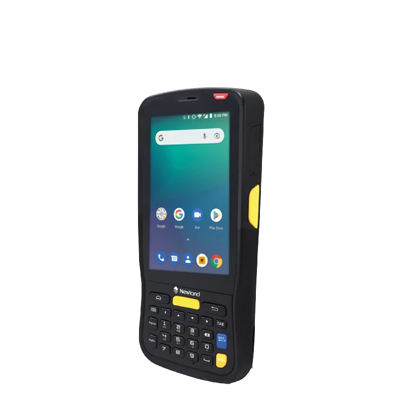 Computer palmare robusto Newland MT65 Beluga con display touchscreen e lettore barcode 1D/2D integrato.