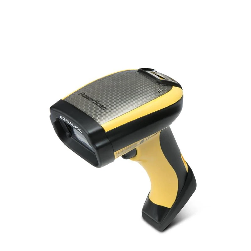 Lettore di codici a barre industriale Datalogic PowerScan PD9500 con cavo, scanner 2D robusto con protezione IP65 per magazzino e logistica.