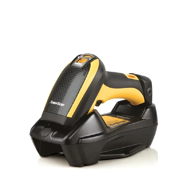 Lettore di codici a barre industriale Datalogic PowerScan PBT9100 con tecnologia linear imager e connettività Bluetooth per magazzino e produzione.