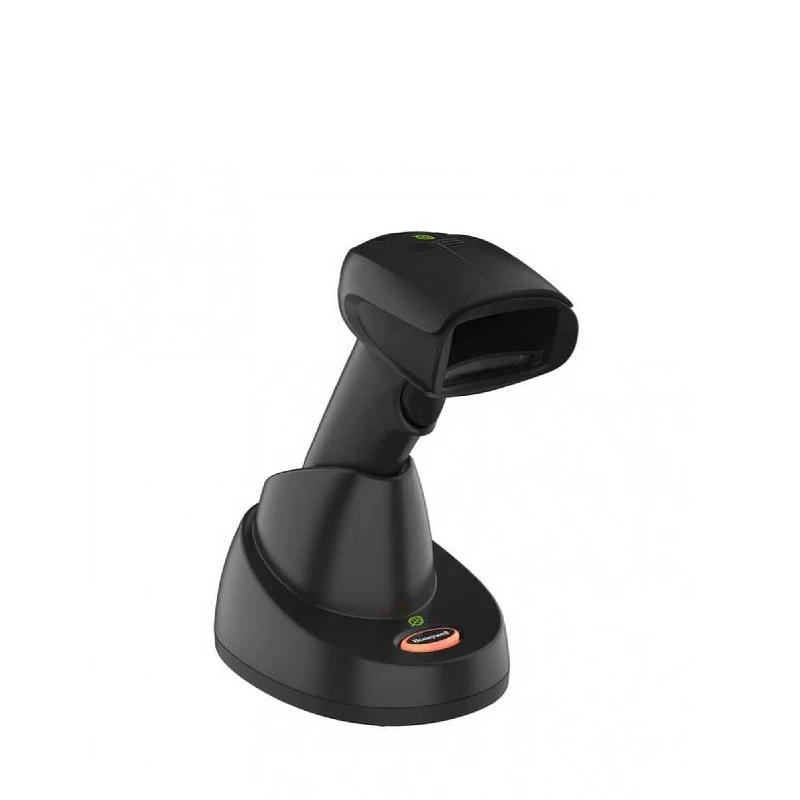 Scanner di codici a barre wireless Honeywell Xenon 1952g con base di ricarica, per lettura di codici 1D e 2D in ambito retail e logistica.